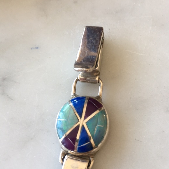 Vintage Zuni Native American Link Bracelet - Picture 7 of 9